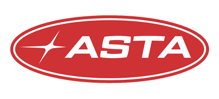 red oval with ASTA